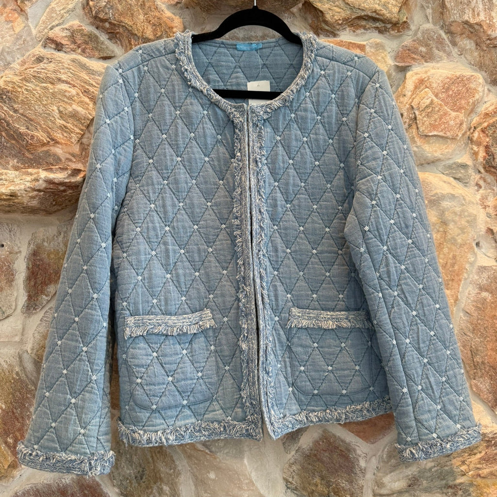 J. McLaughlin Helene Chambray Jacket Size XL