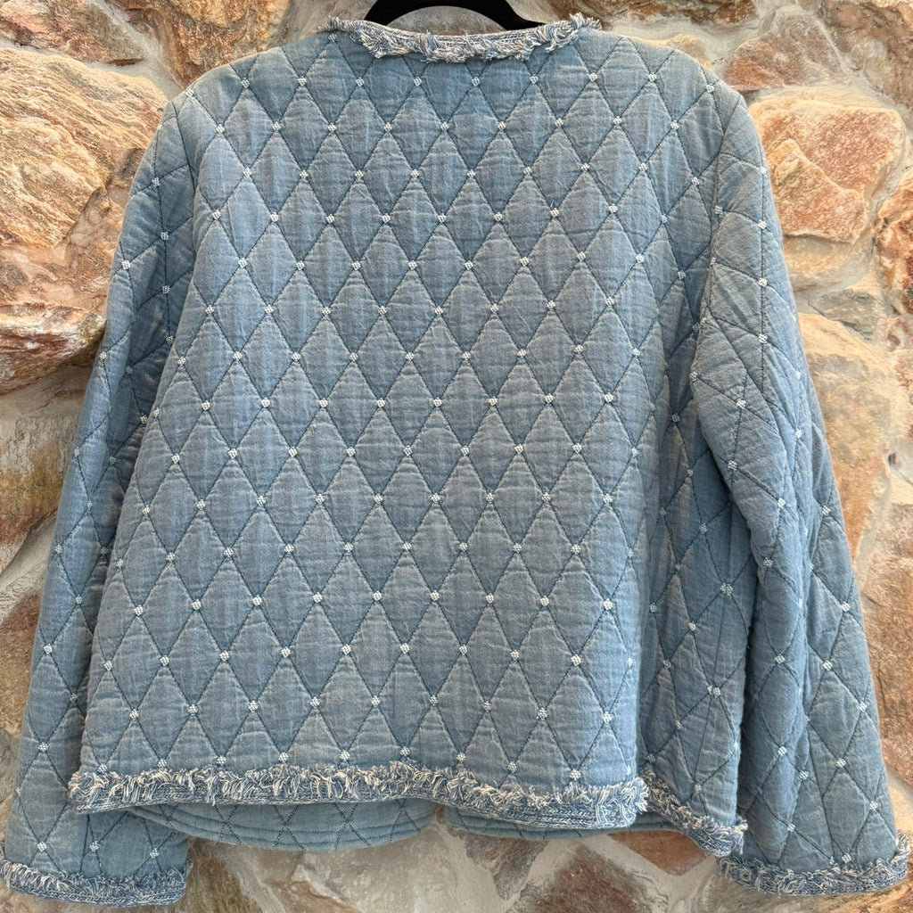 J. McLaughlin Helene Chambray Jacket Size XL