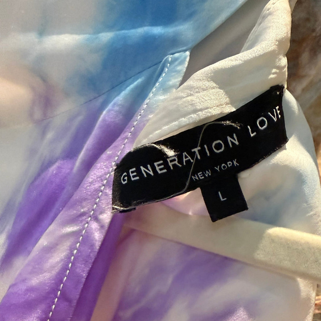 Generation Love Colorful Tie-Dye Halter Tank Top size Large