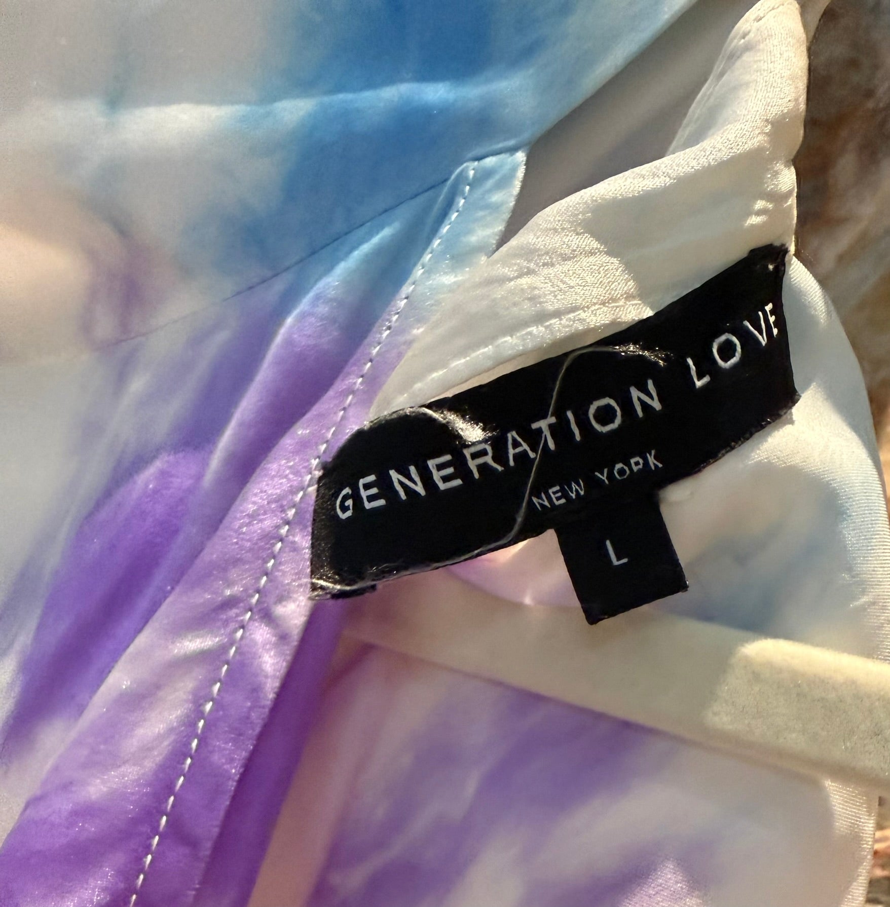 Generation Love Colorful Tie-Dye Halter Tank Top size Large