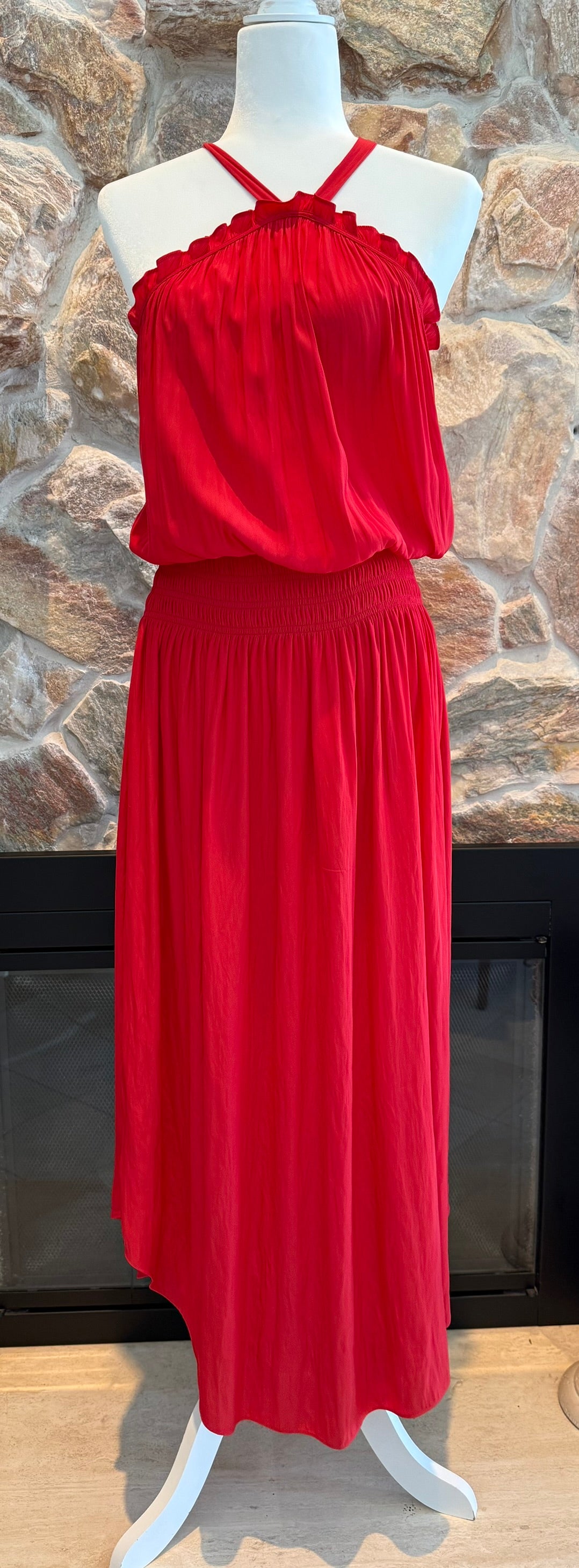 Ramy Brooke Red Chloe Dress Size Small