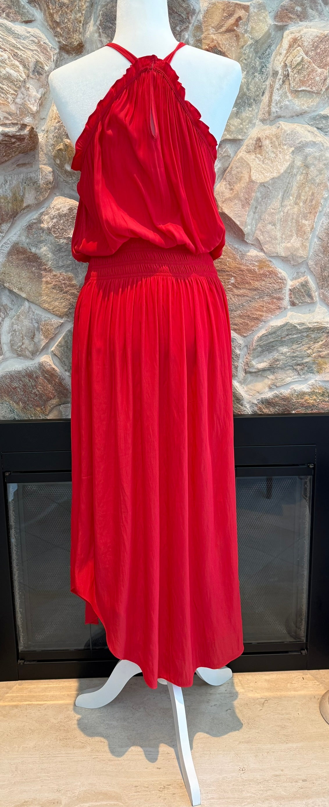 Ramy Brooke Red Chloe Dress Size Small