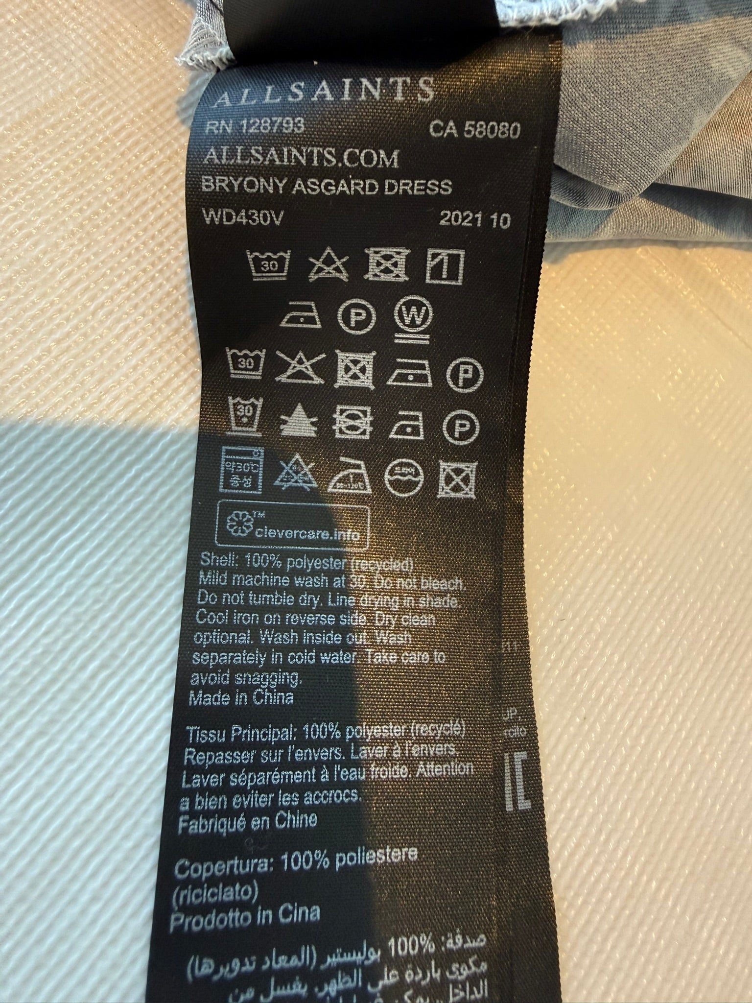 All Saints Black Bryony Asgard Dress Size 6