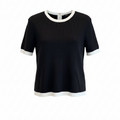 Maje Black Short Sleeve Sweater Top Size 4