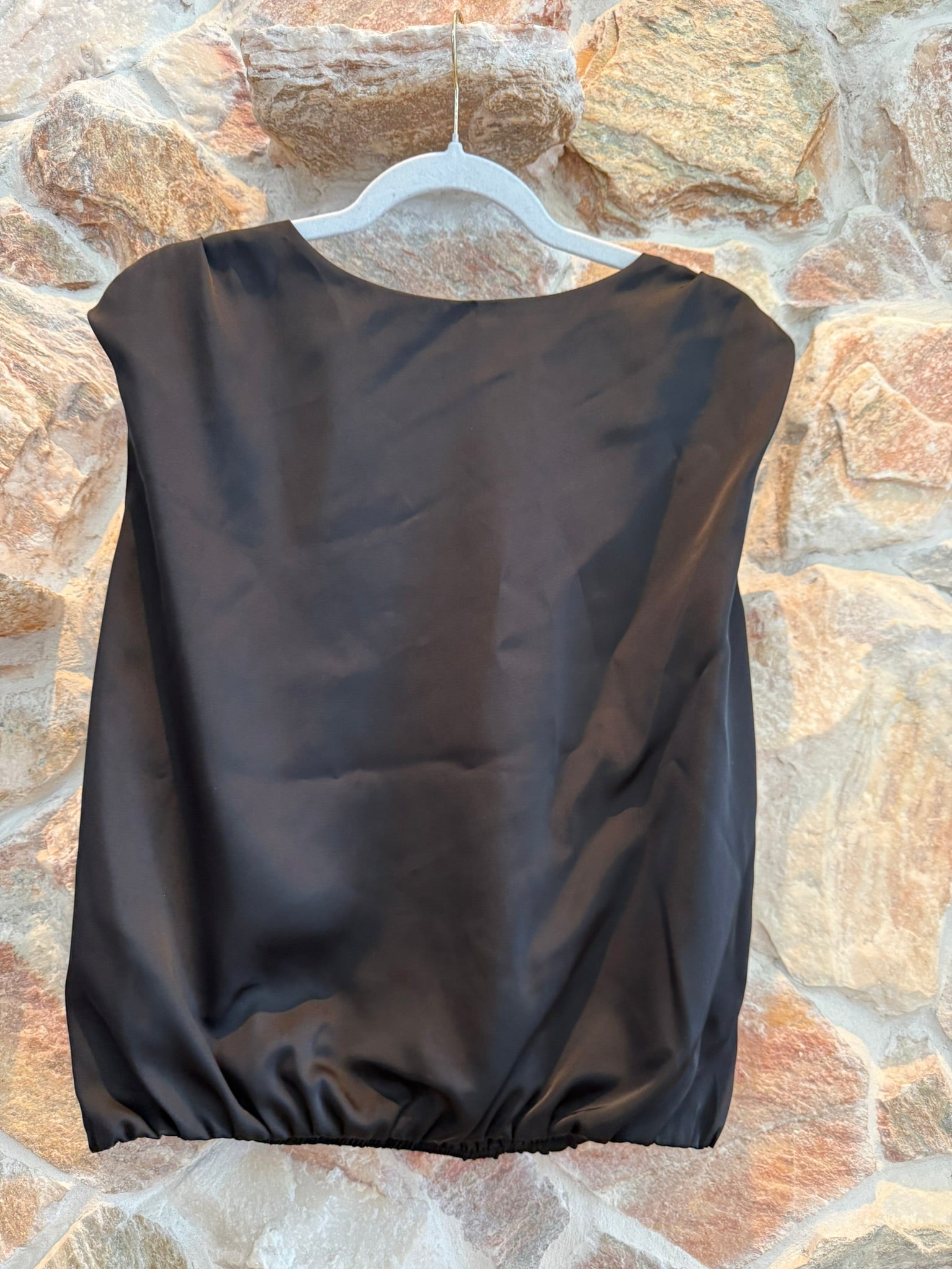Skies Are Blue- Black Sleeveless Blouse Small & Medium Available