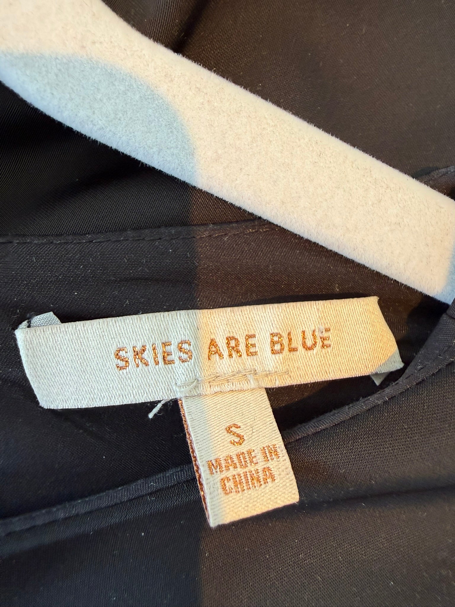 Skies Are Blue- Black Sleeveless Blouse Small & Medium Available