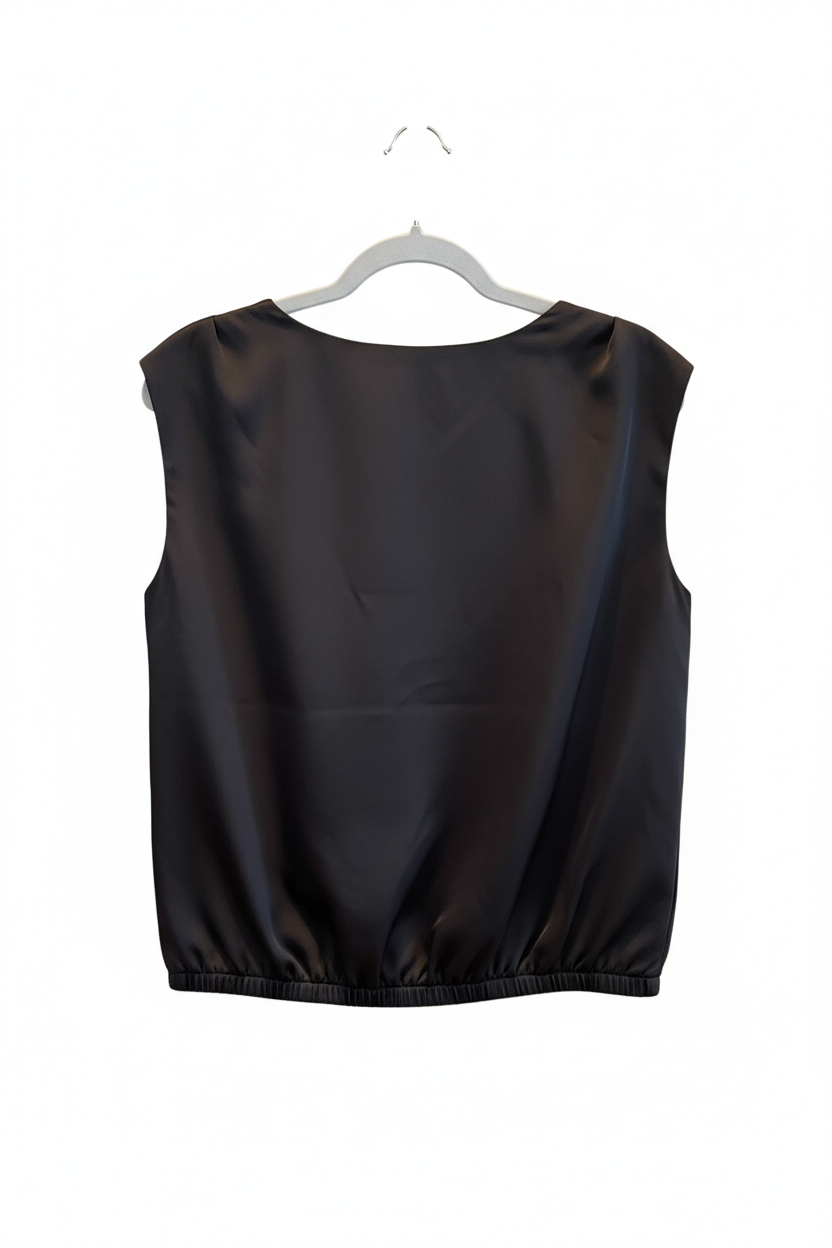 Skies Are Blue- Black Sleeveless Blouse Small & Medium Available