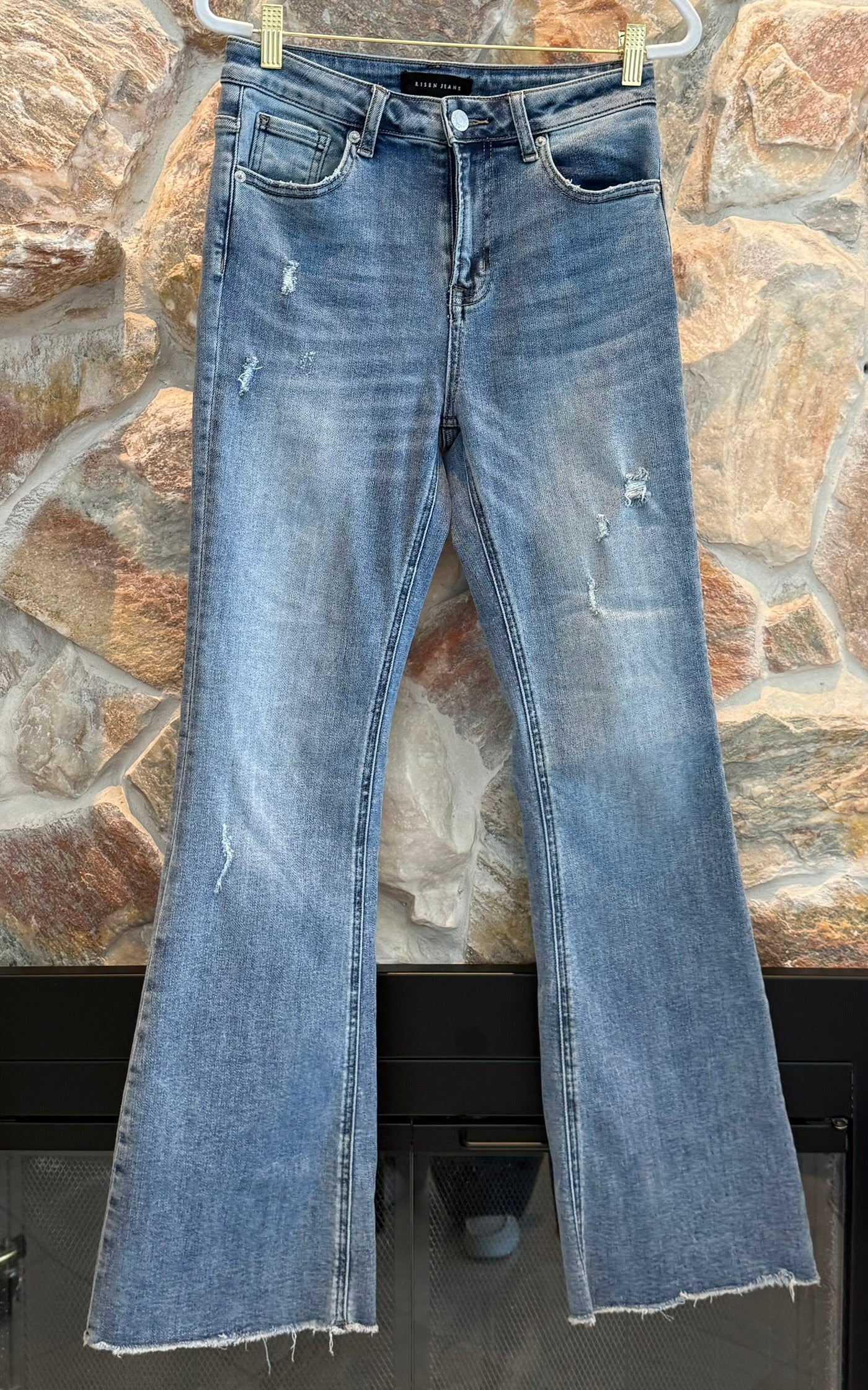 Risen High Rise Flare Jeans Size 3/26 (4)