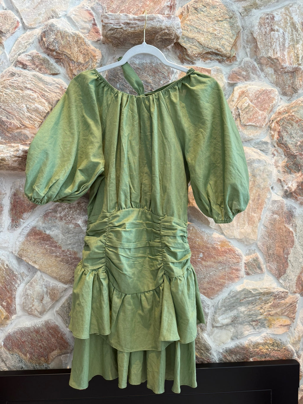 All About May Nellie Mini Dress Khaki Size 6
