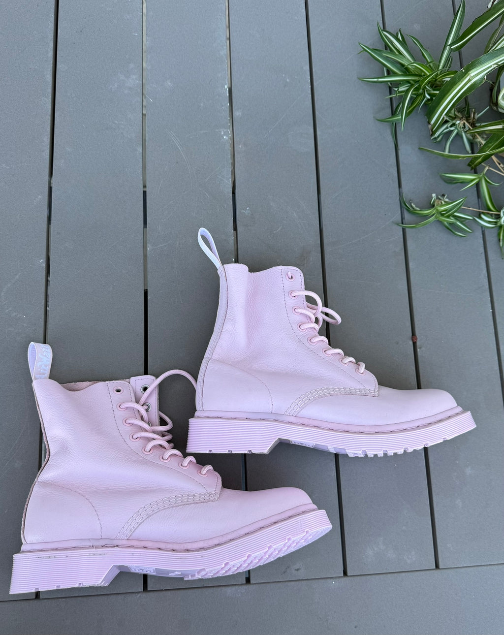 Doc Martens 1460 Women's Mono Lace Up Boots in Pink Size 8