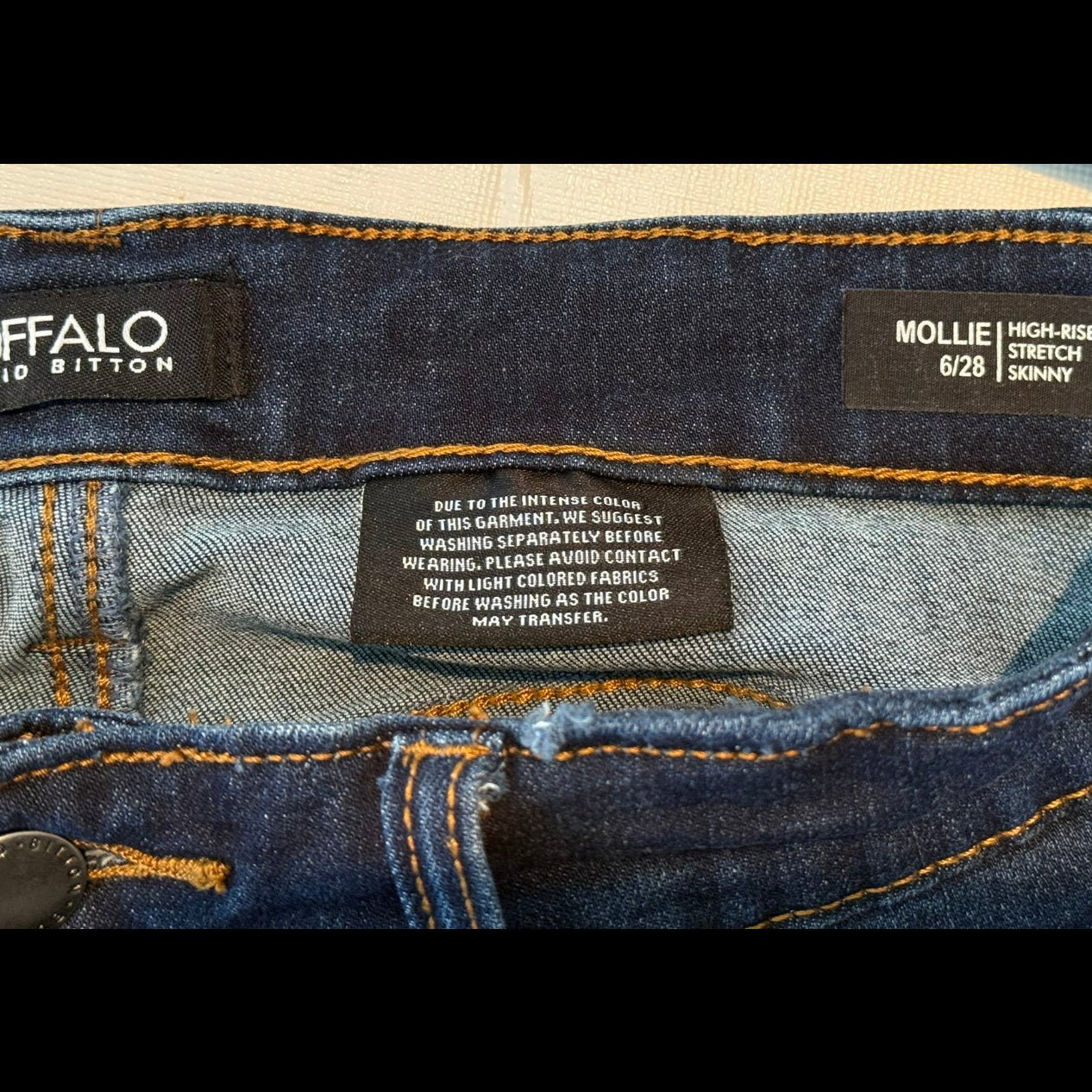 Buffalo David Bitton Mollie High-Rise Stretch Skinny Jean, Dark Wash 6/28