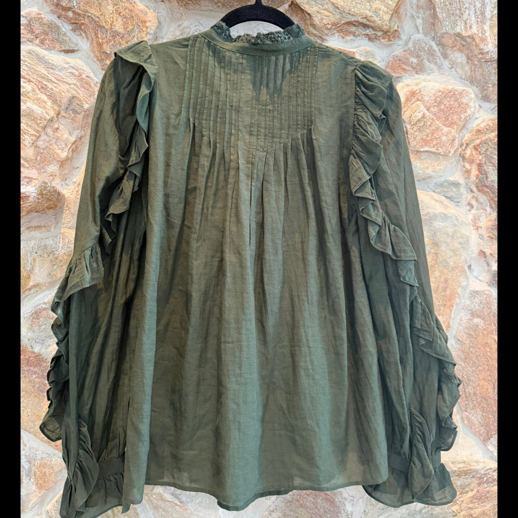 Zadig & Voltaire Timmy Tomboy Blouse Green Size: S