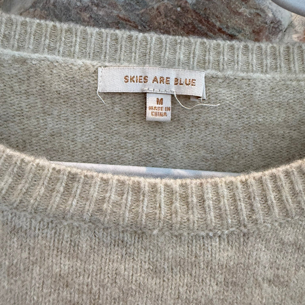 Skies Are Blue Cream Sweater Size Medium