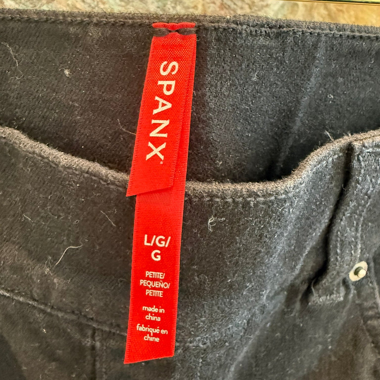 Spanx Women's Pull-on Styling Shaping Sculpt Jeans Black Sz Large/Petite