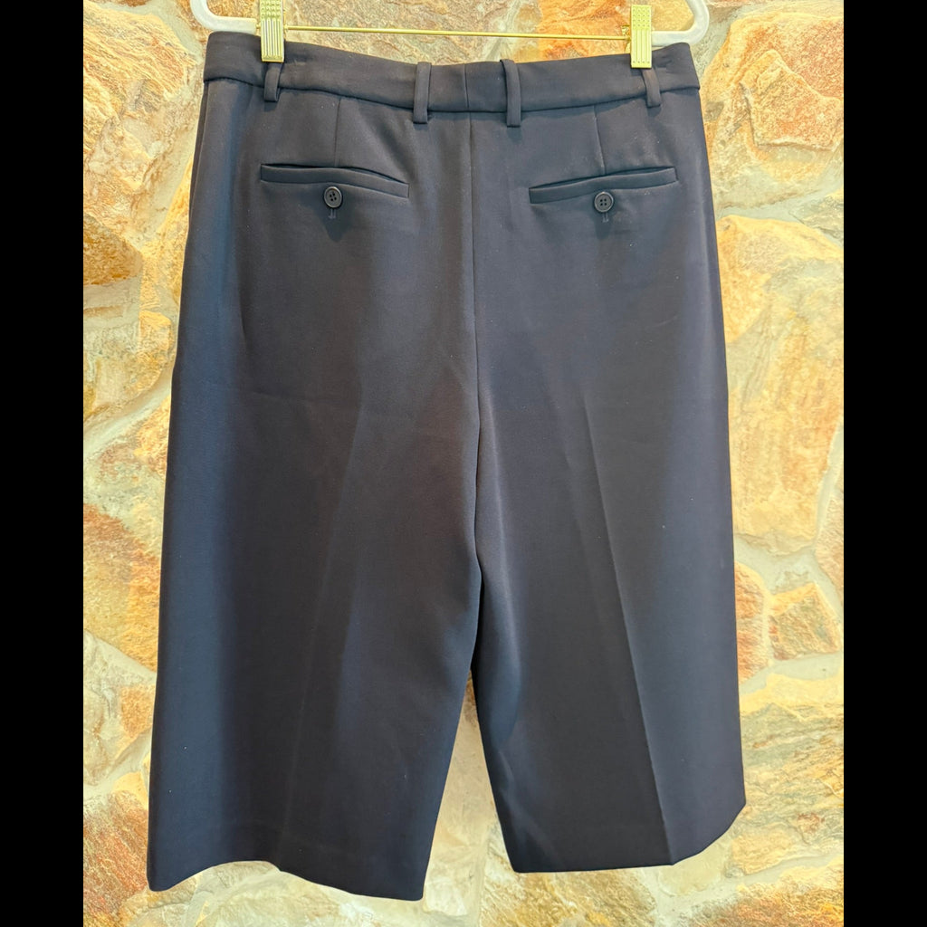 Theory Navy Tailored Triacetate Blend Culottes Size 6