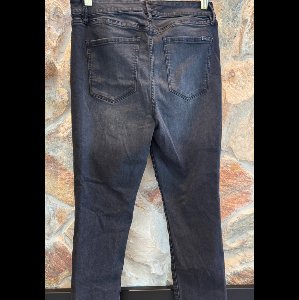 White House Black Market High-Rise Sequin Destructed Skinny Jeans Size 6