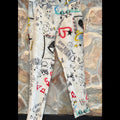 Please Graphic Print Pants Size XS