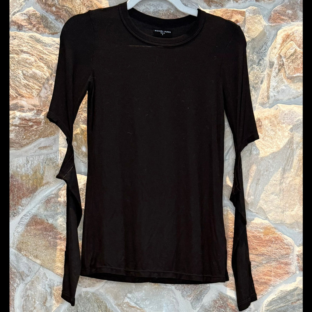 Michael Lauren Solomon Core Fitted Tee Black Size Small