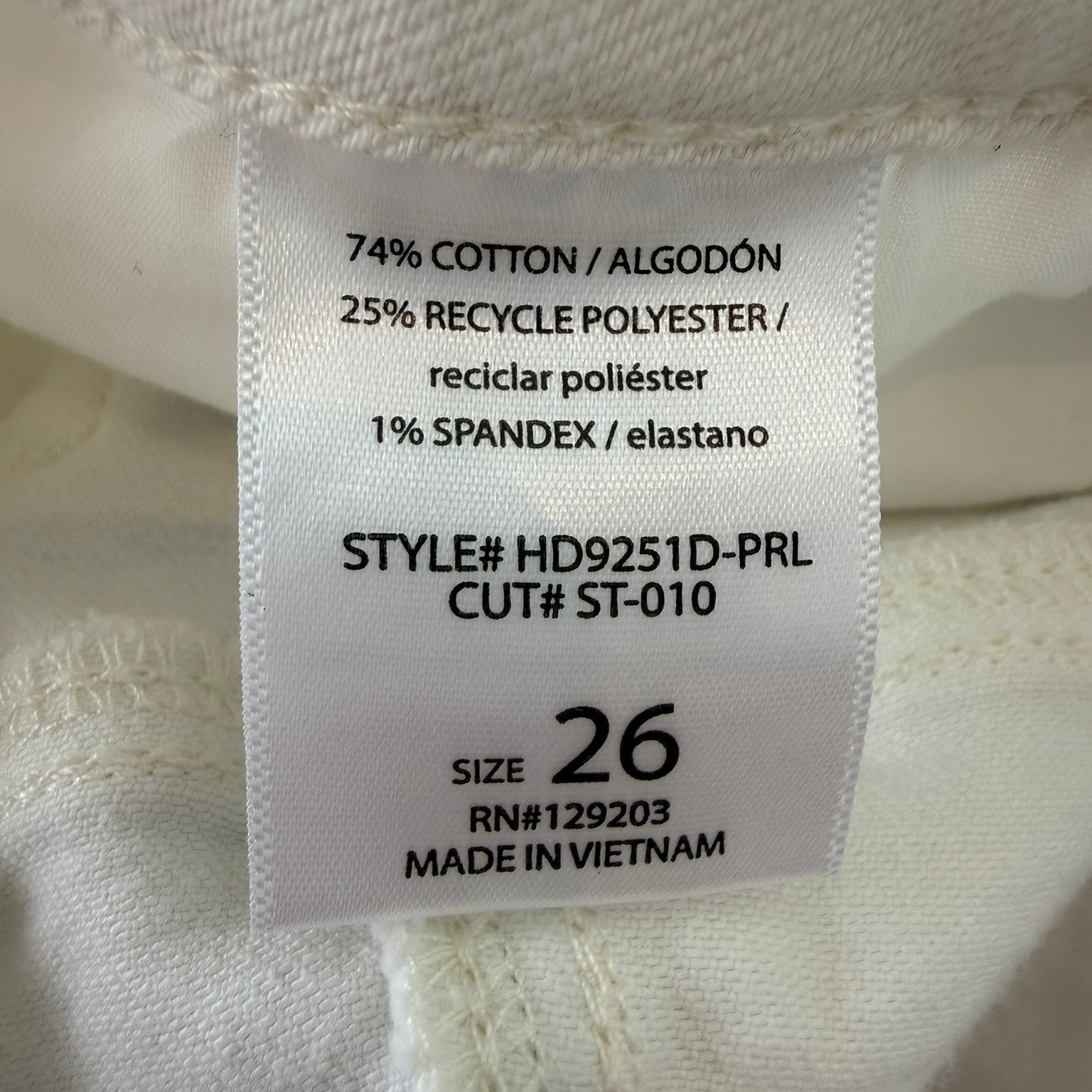 Hidden Clean Cut Wide Leg Jeans pearl color Size 26