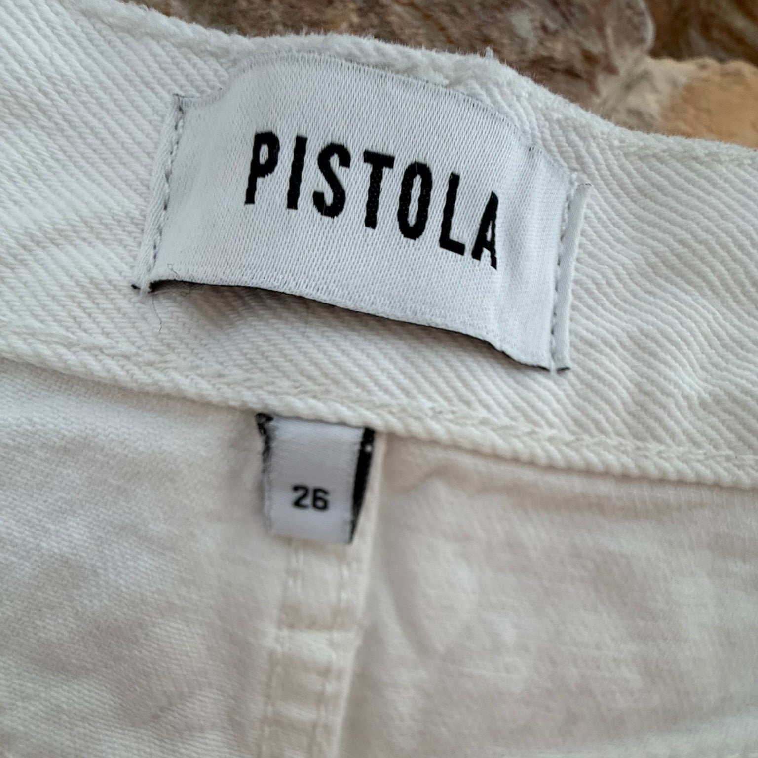 Pistola Women's White Distressed High-Rise Cutoff Denim Mom Shorts Size 26