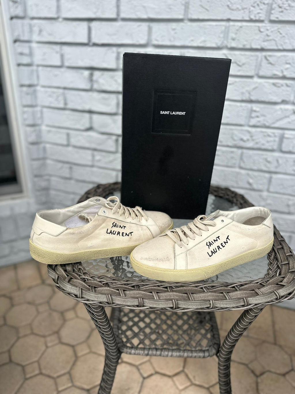 Men's Saint Laurent Court Classic SL/06 Sneakers Size 45 (US 12)