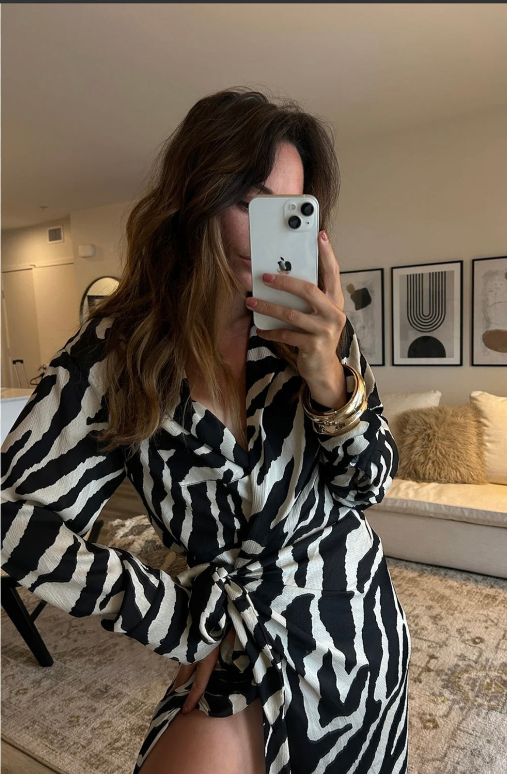 H&M Draped Wrap Dress Size Small