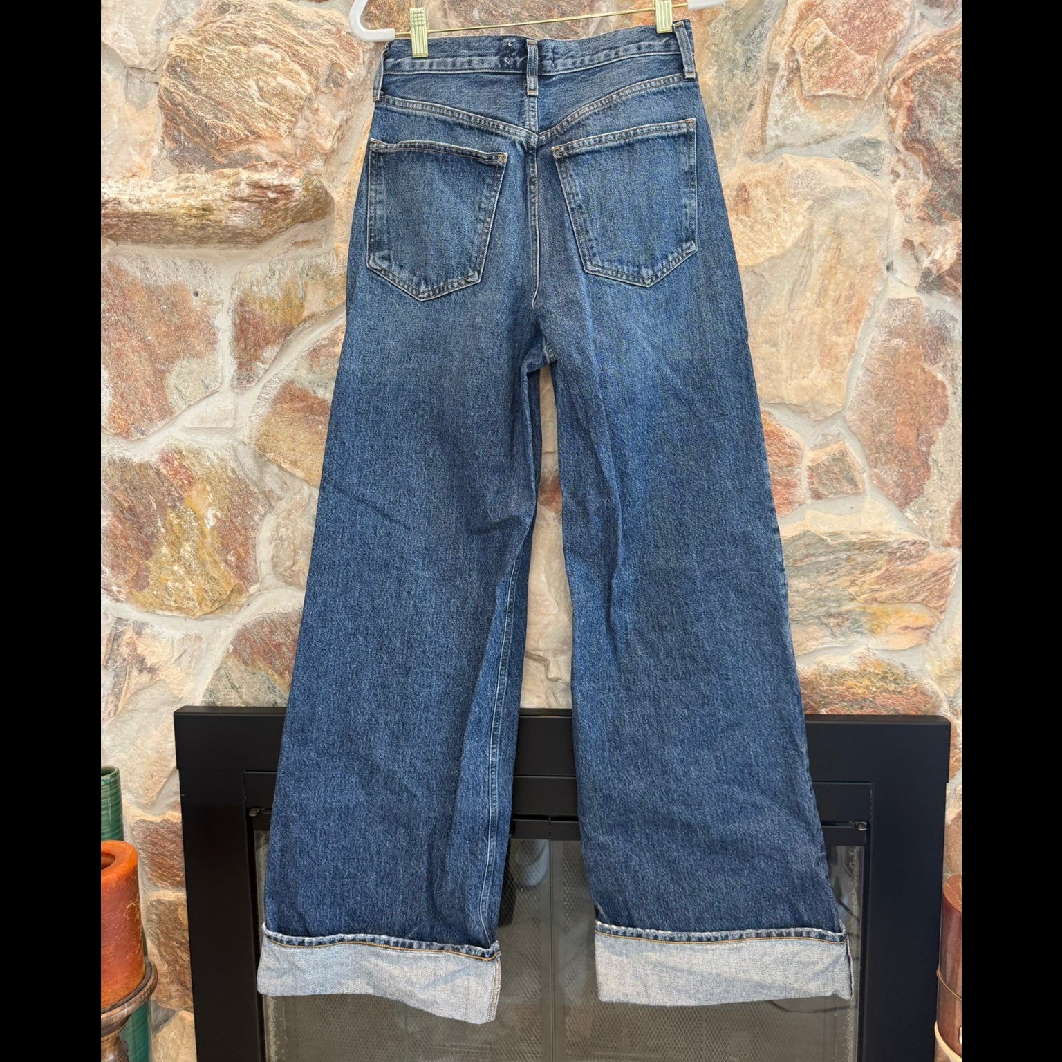 Agolde Dame High Rise Wide Leg Jeans Size 25