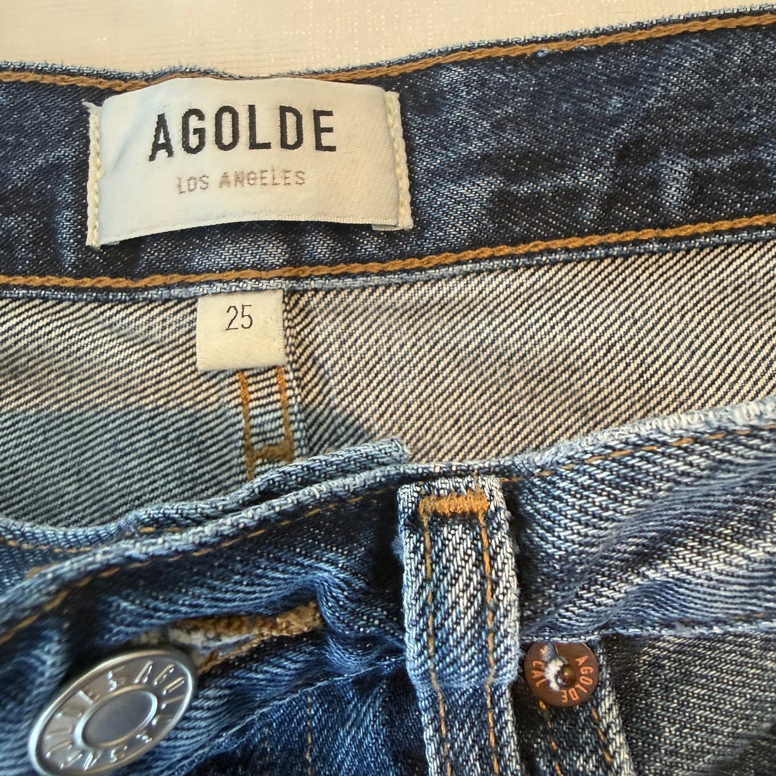 Agolde Dame High Rise Wide Leg Jeans Size 25