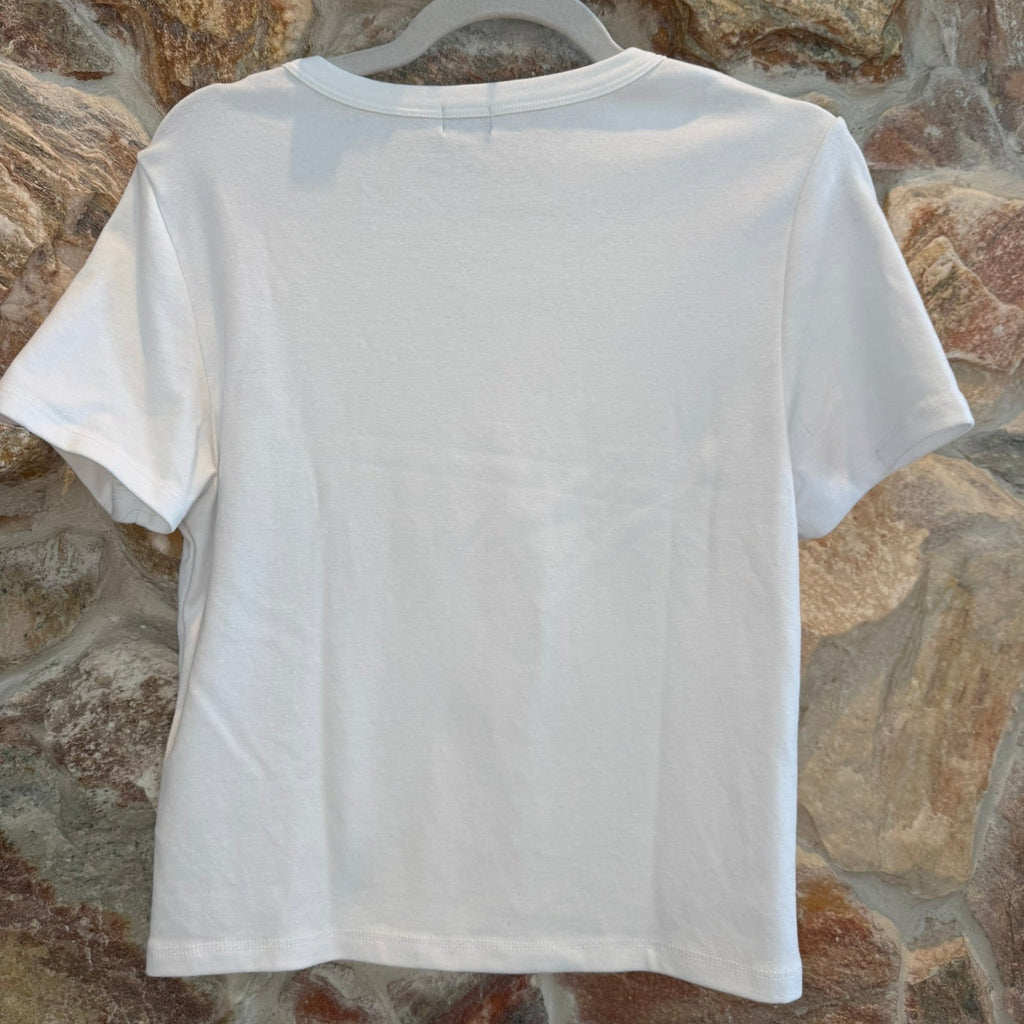 Joe's Jeans White Cotton Crew Neck T-Shirt Size Large