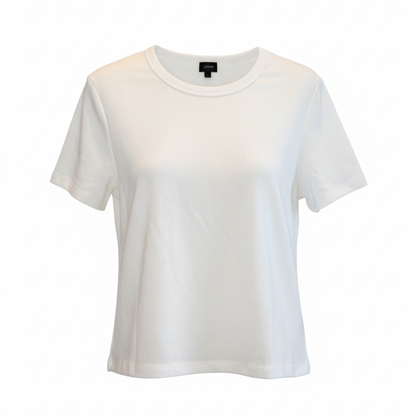 Joe's Jeans White Cotton Crew Neck T-Shirt Size Large