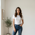 Joe's Jeans White Cotton Crew Neck T-Shirt Size Large