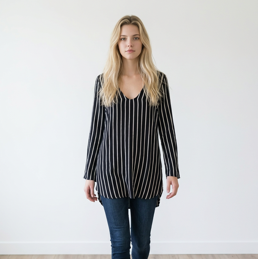 Faithfull The Brand Neroli Striped Mini Tunic Dress Navy White Size Small