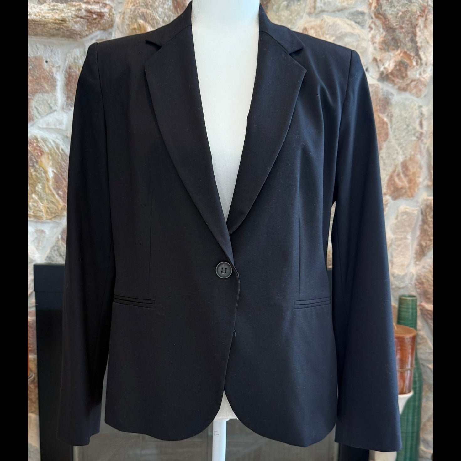 Hipchik Couture Black Blazer with Glittery Daisy Floral Patches Size Medium