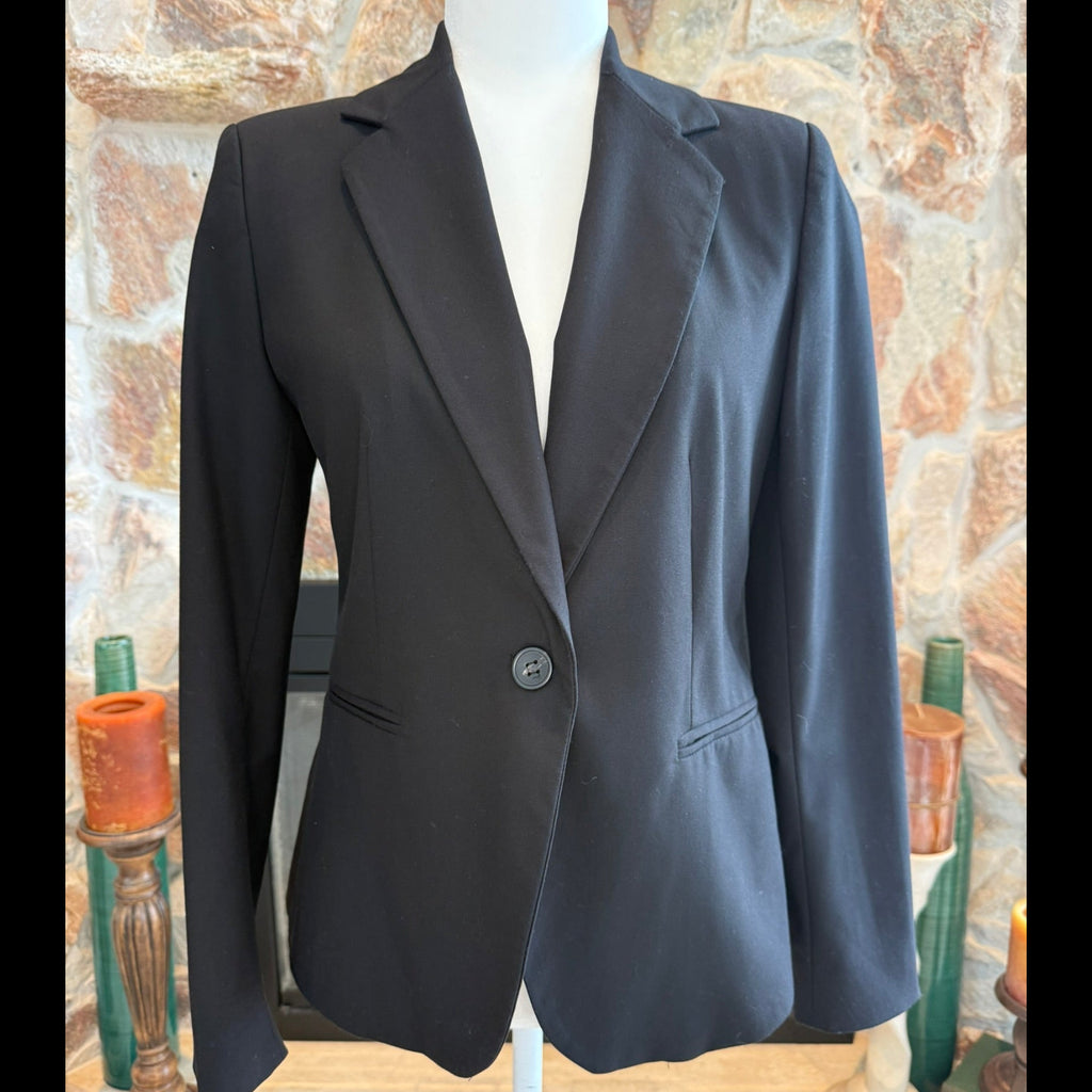 htrailz Black Blazer with Gold Chain Scarf Size Medium