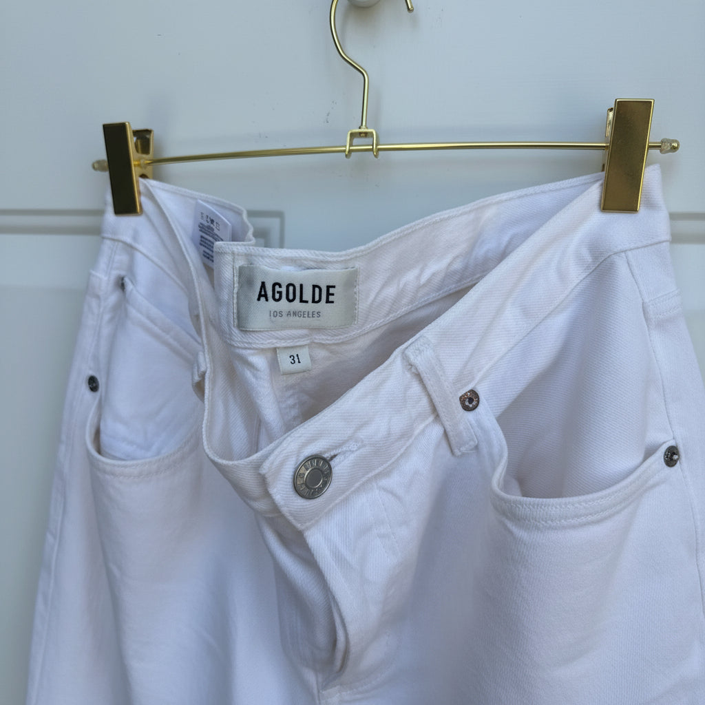 Agolde Dame High-Rise Wide Leg Jeans Size 31