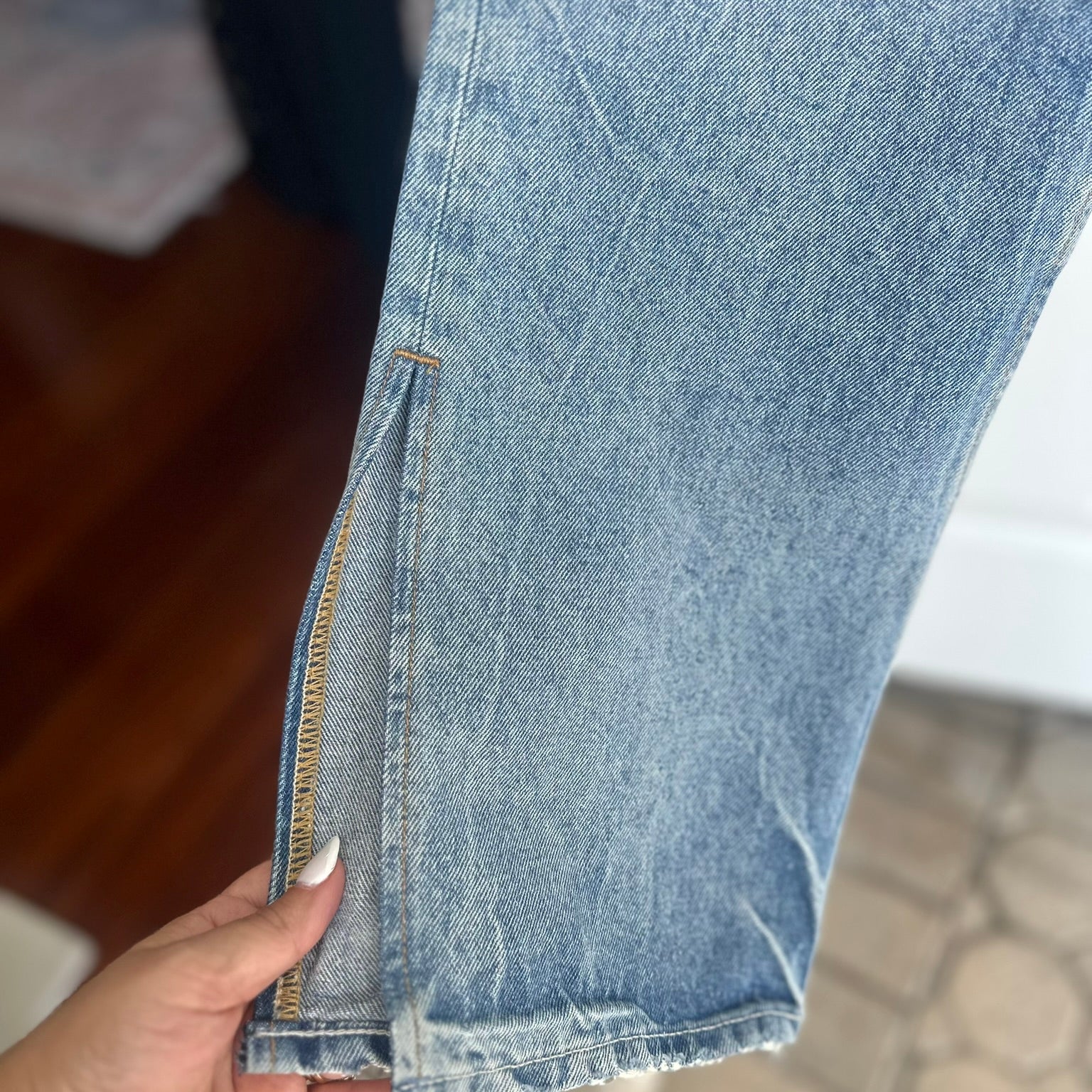 GRLFRND High-Rise Straight Leg Jeans Size 30