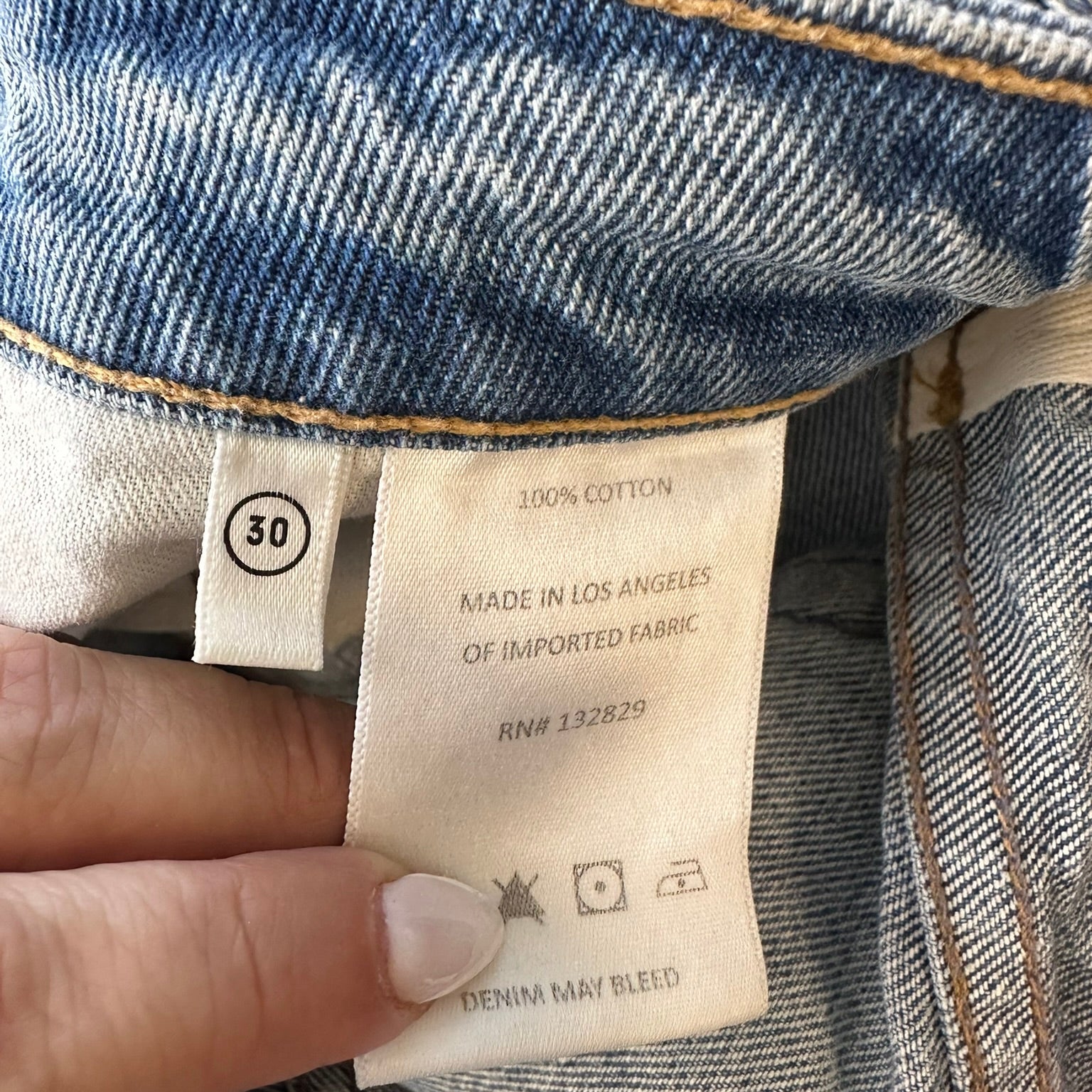GRLFRND High-Rise Straight Leg Jeans Size 30