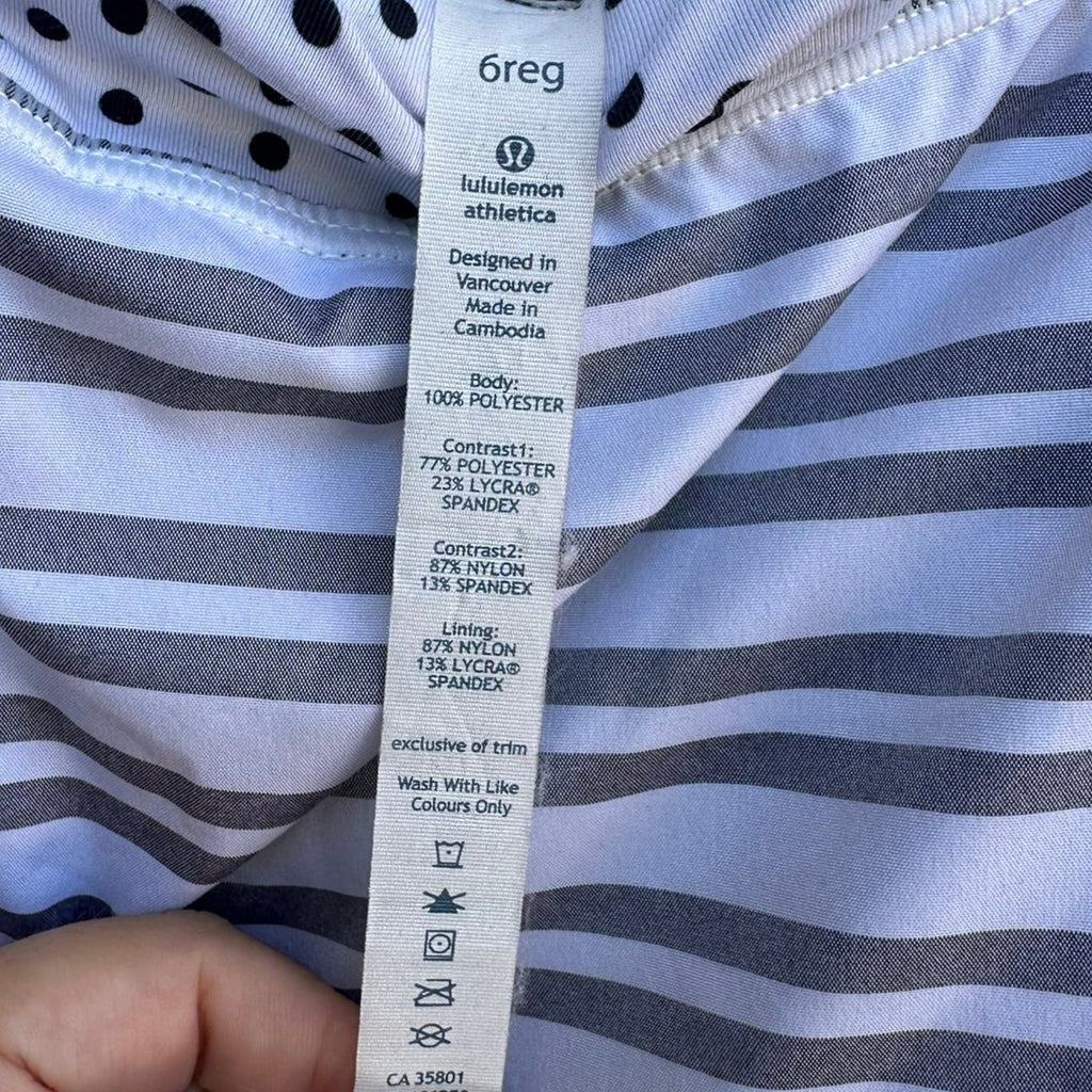 Lululemon Striped Performance Pleated Skort Size 6