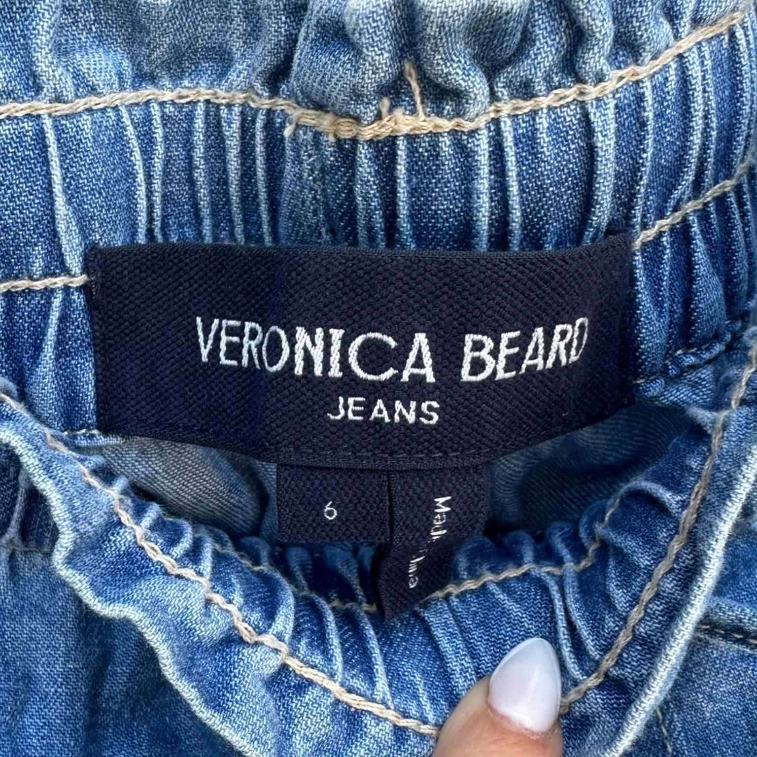 Veronica Beard Dunford Drawstring Jeans Size 6