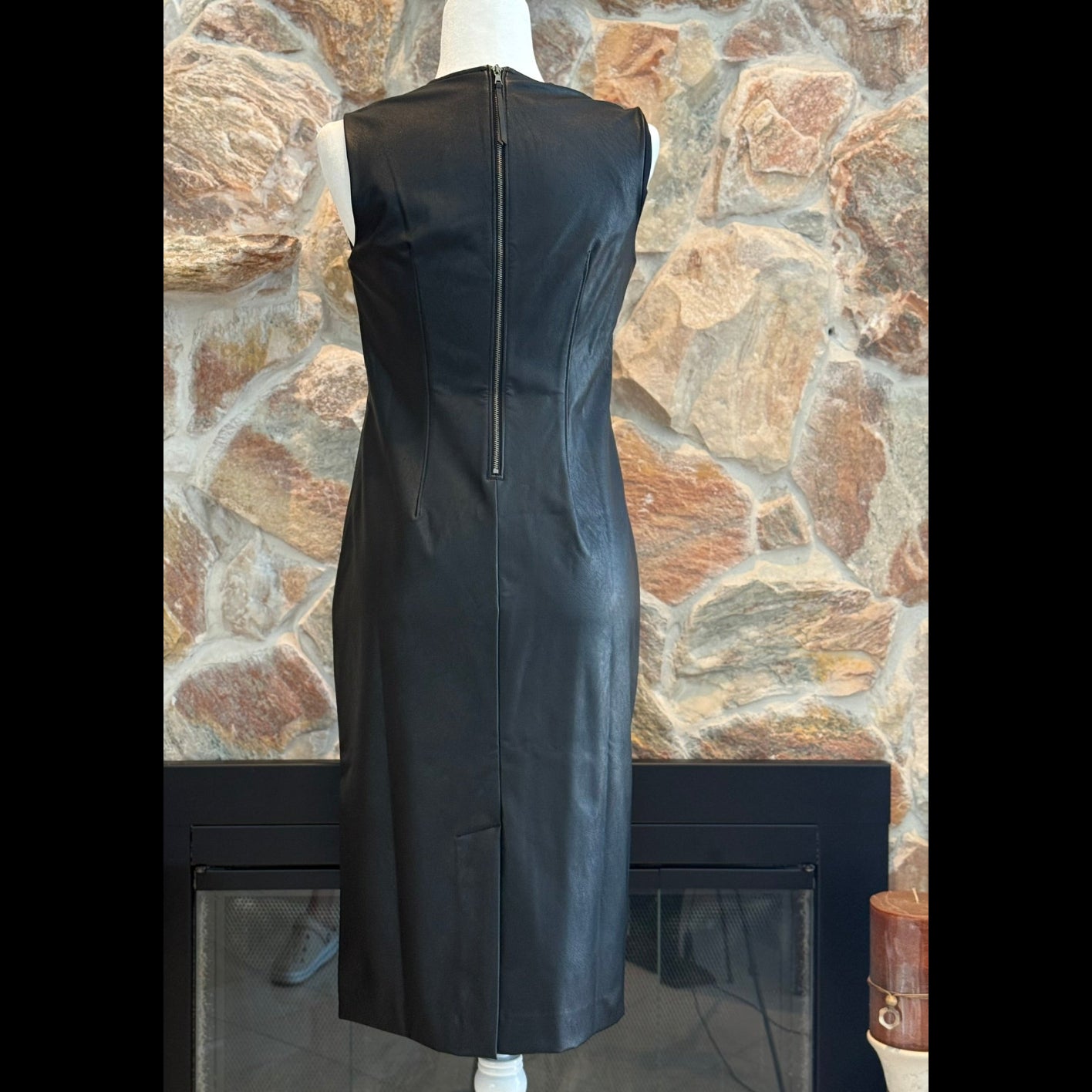 Spanx  Faux Leather Sheath Dress Size Small