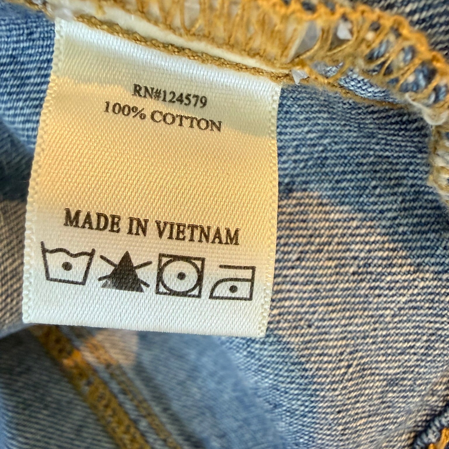 Sneak Peek Distressed Denim Jacket Size Small