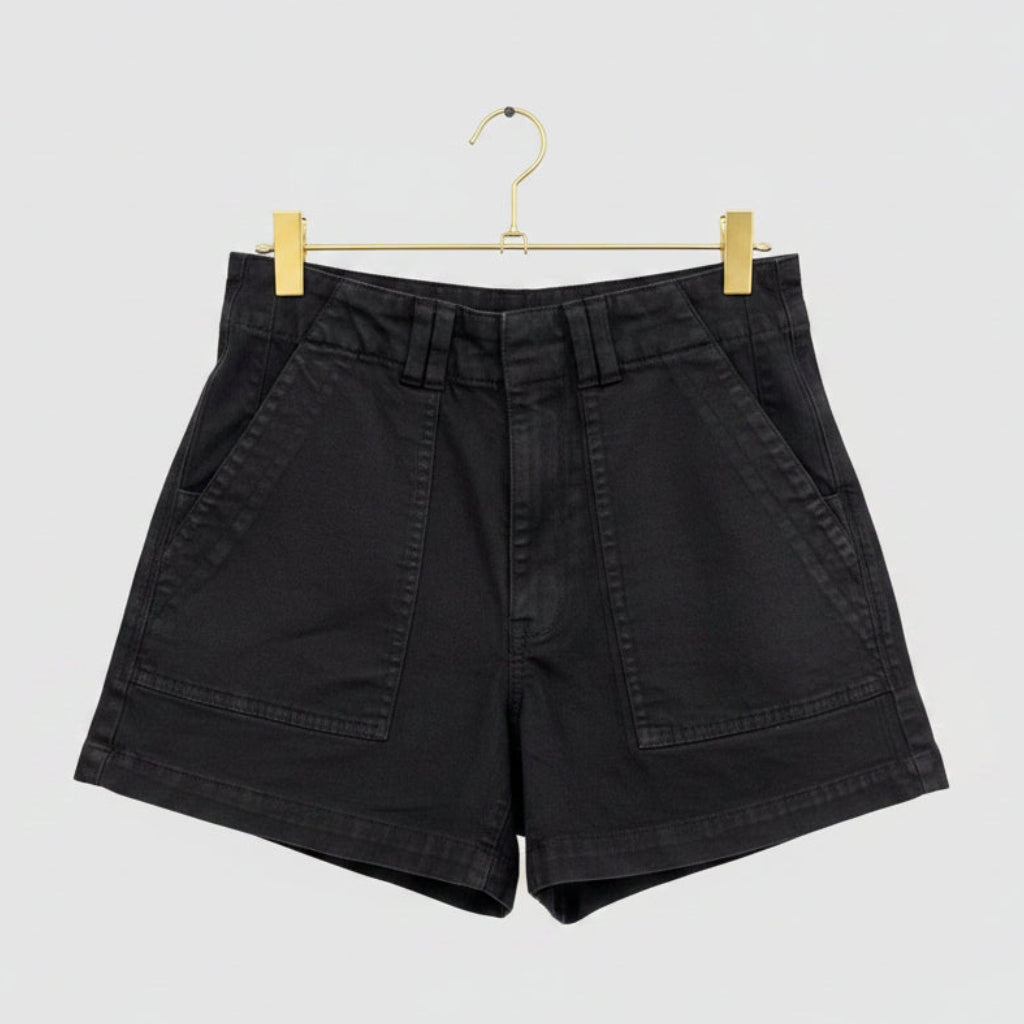 Pistola Black Denim Patch Pocket Shorts Size 26