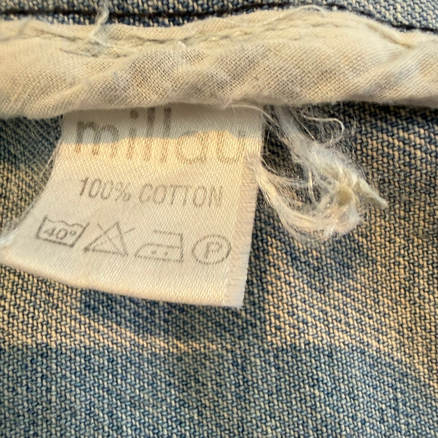 Millau Distressed Light Wash Denim Vest Size Medium