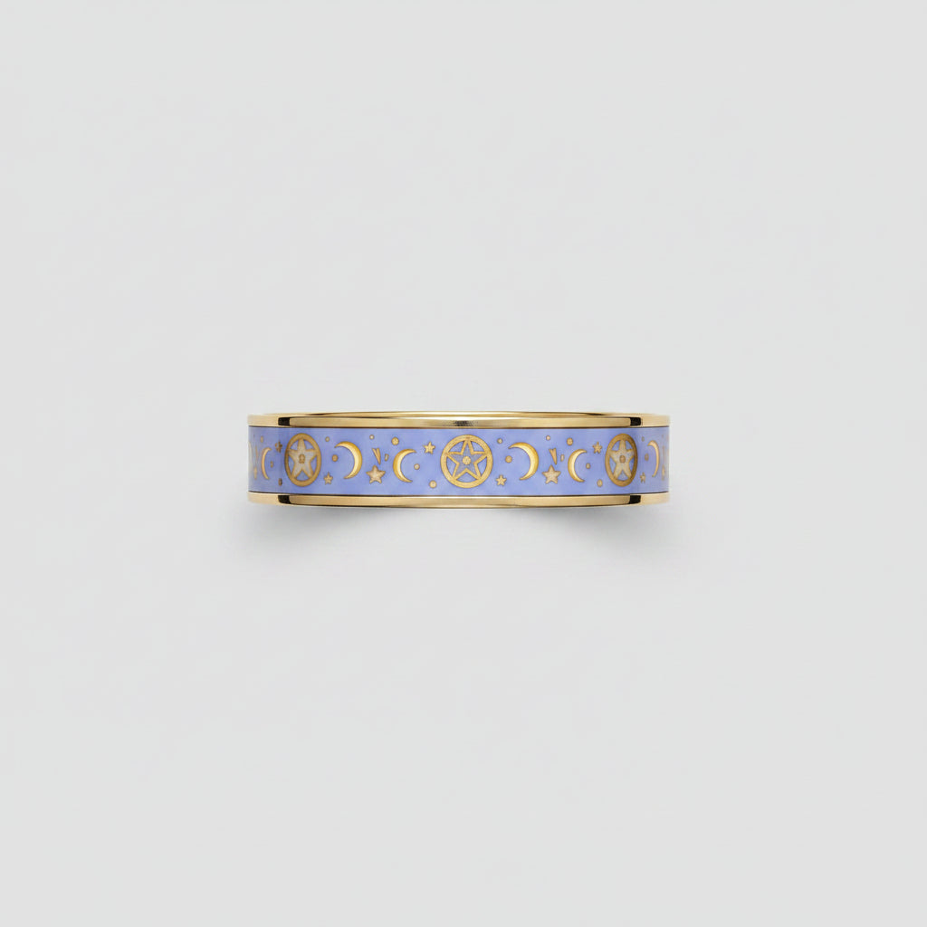 Hermes Enamel Medium Celestial Print Bangle