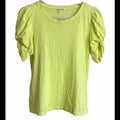 Sundry Neon Yellow Puff Sleeve Top