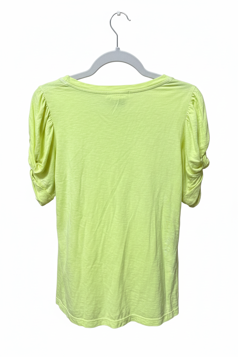 Sundry Neon Yellow Puff Sleeve Top