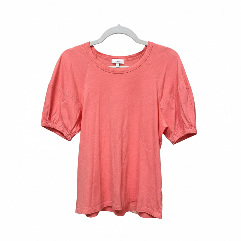 A.L.C. Coral Puff Sleeve Cotton Top Size Medium