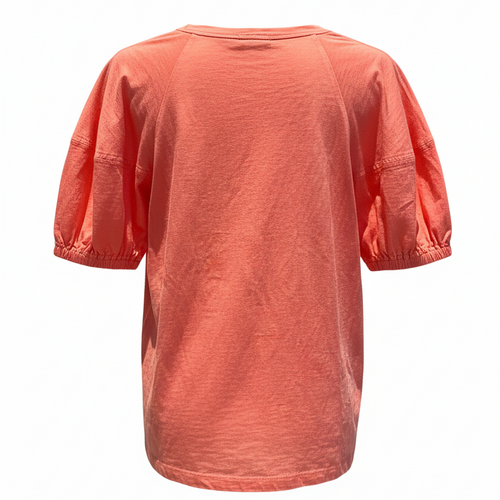 A.L.C. Coral Puff Sleeve Cotton Top Size Medium