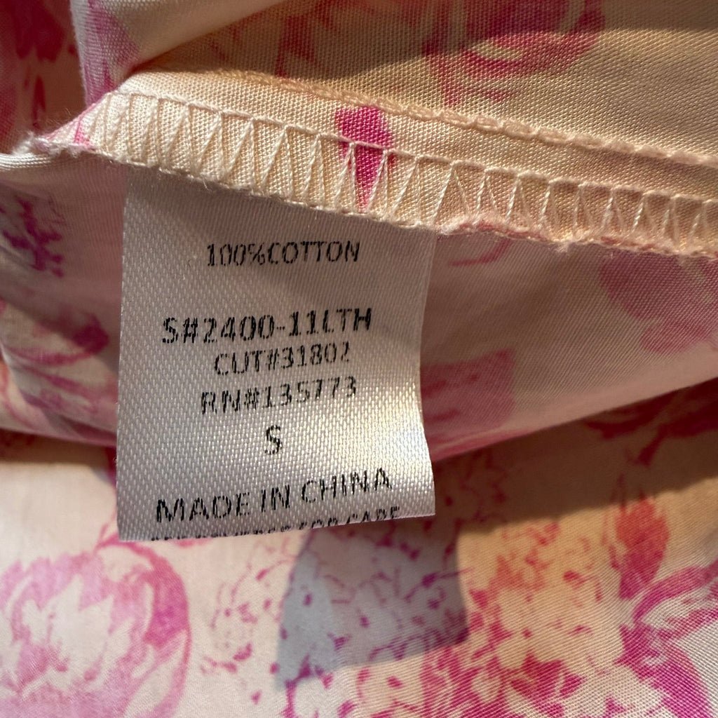 Olivaceous Pink Floral Ruffled Blouse