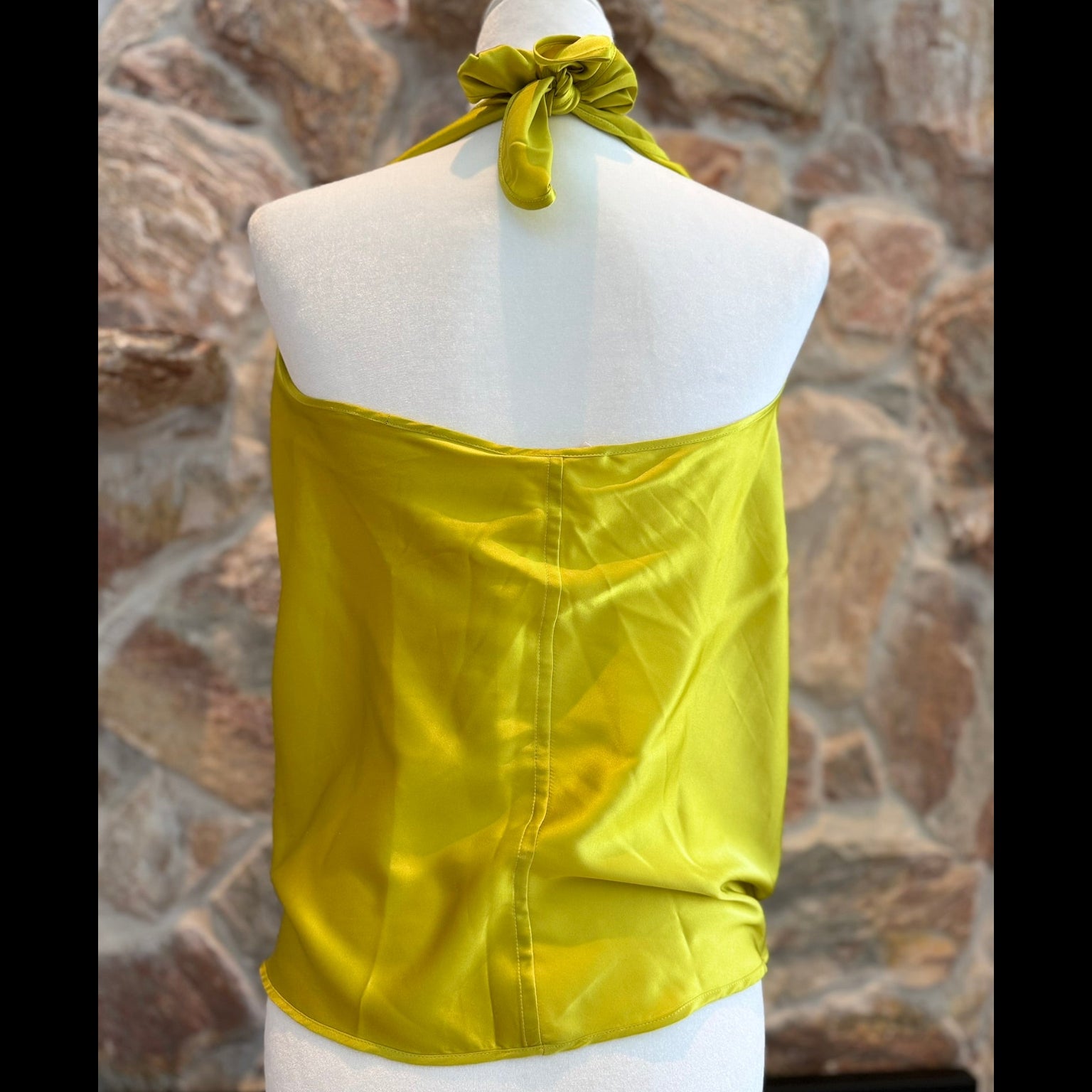 Ramy Brook Classic Harriet Multi Way Halter Top in Lime Green Size S NWT!